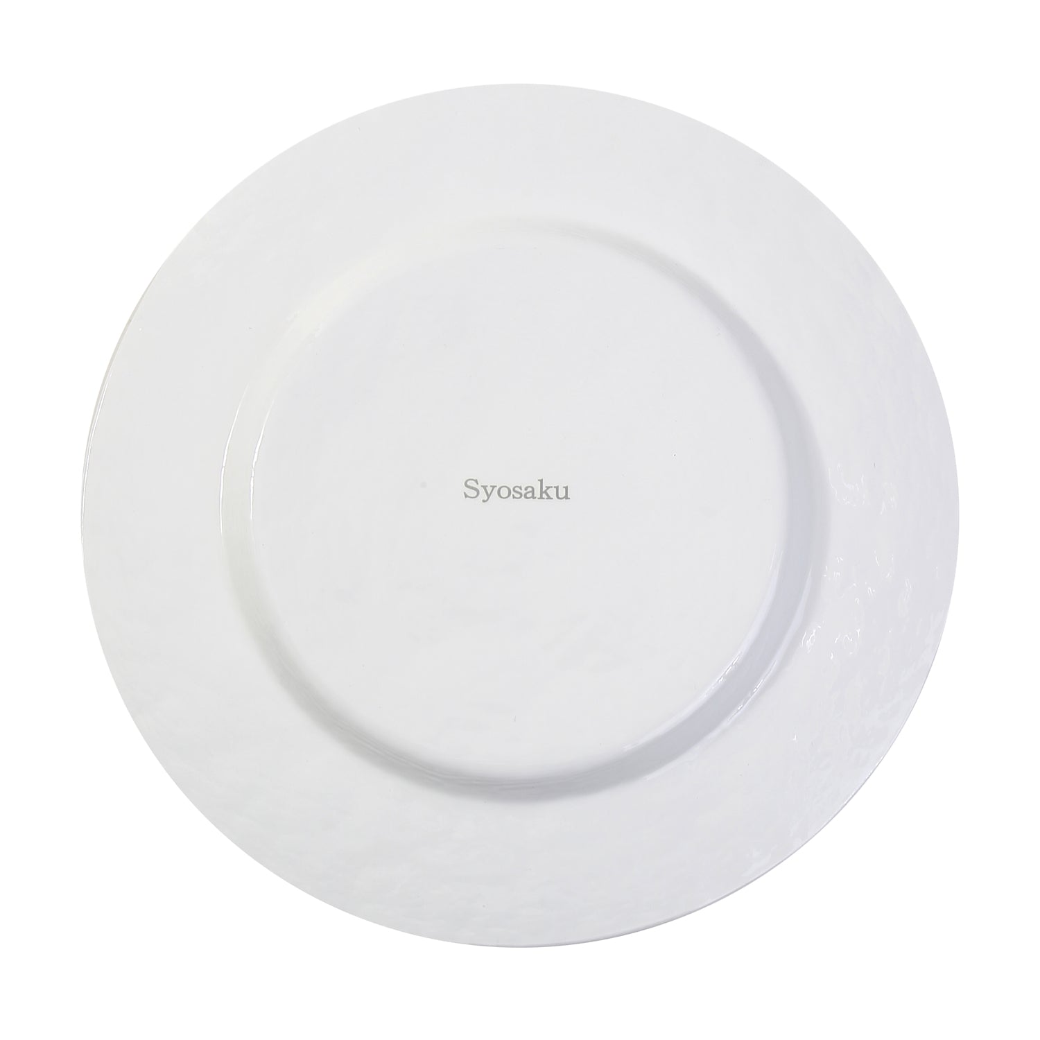 Syosaku Japanese Urushi Glass Dinner Plate 12.5-inch (32cm) Pure White with Gold Leaf, Dishwasher Safe
