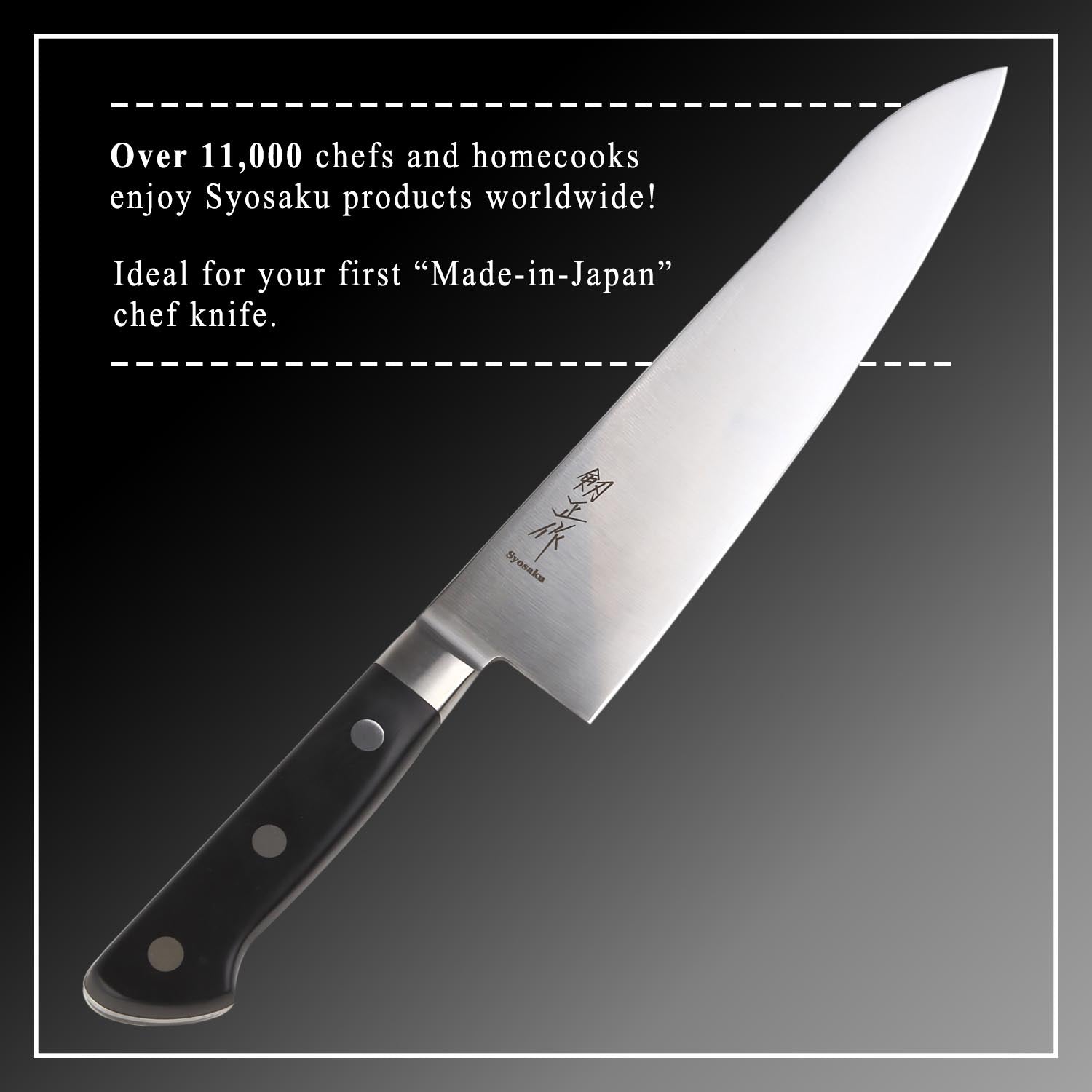 Syosaku Japanese Best Sharp Kitchen Chef Knife Premium Molybdenum Stainless Steel, Gyuto 8.3-inch (210mm)