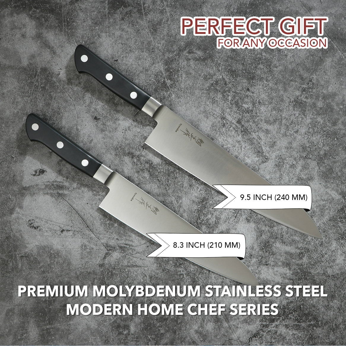 Syosaku Japanese Best Sharp Kitchen Chef Knife Premium Molybdenum Stainless Steel, Gyuto 9.5-inch (240mm) - Syosaku-Japan