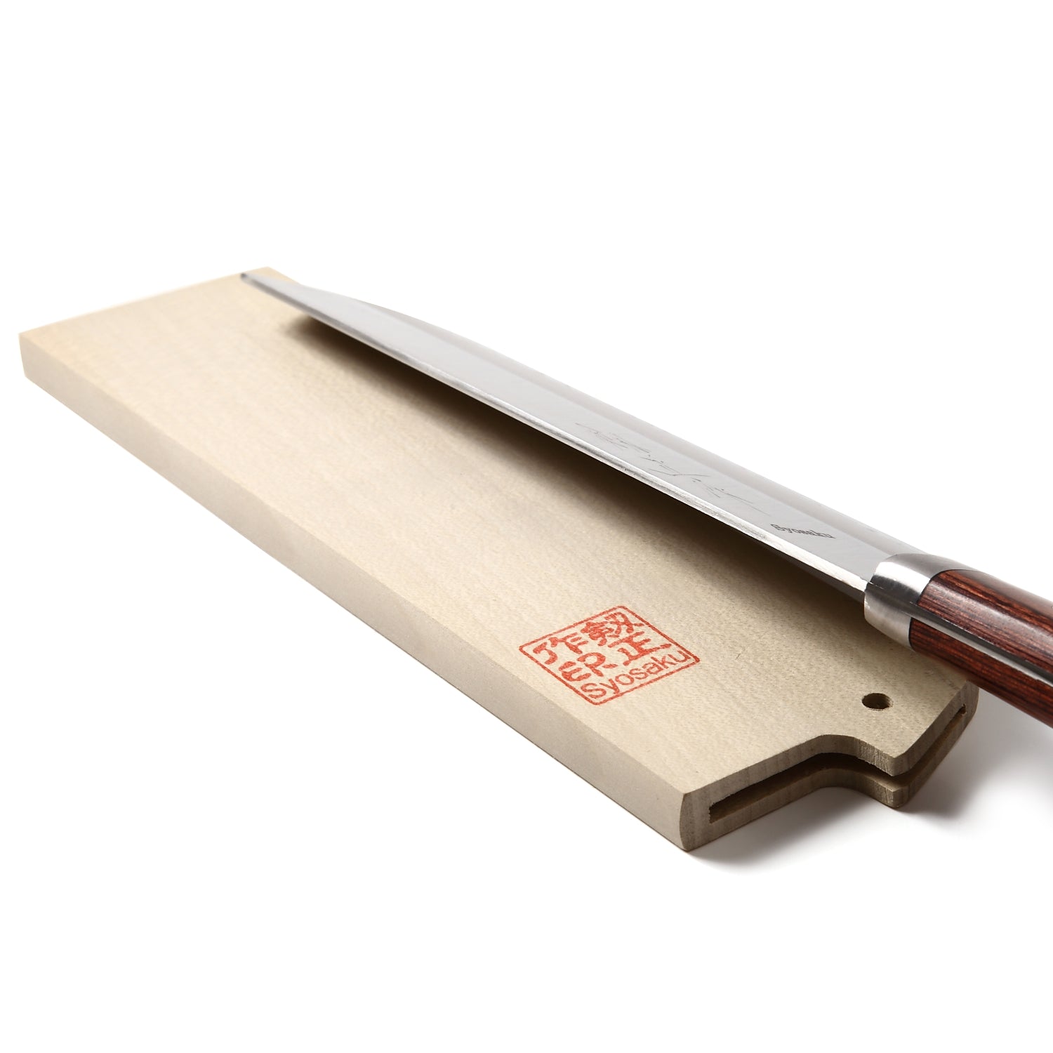 Syosaku Japanese Vegetable Knife VG-1 Gold Stainless Steel Mahogany Handle, Nakiri 6.3-inch (160mm) with Magnolia Wood Sheath Saya Cover