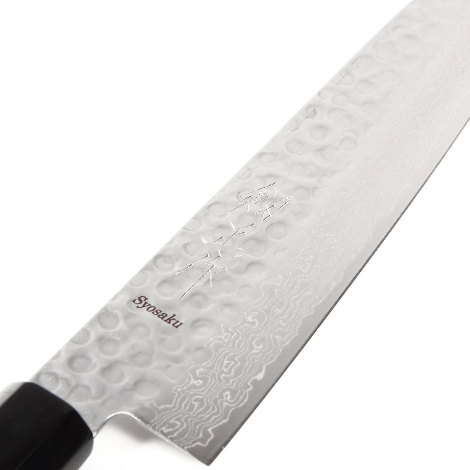 Syosaku Japanese Chef Knife Hammered Damascus VG-10 46 Layer Octagonal Magnolia Wood Handle, Gyuto 8.3-inch (210mm)