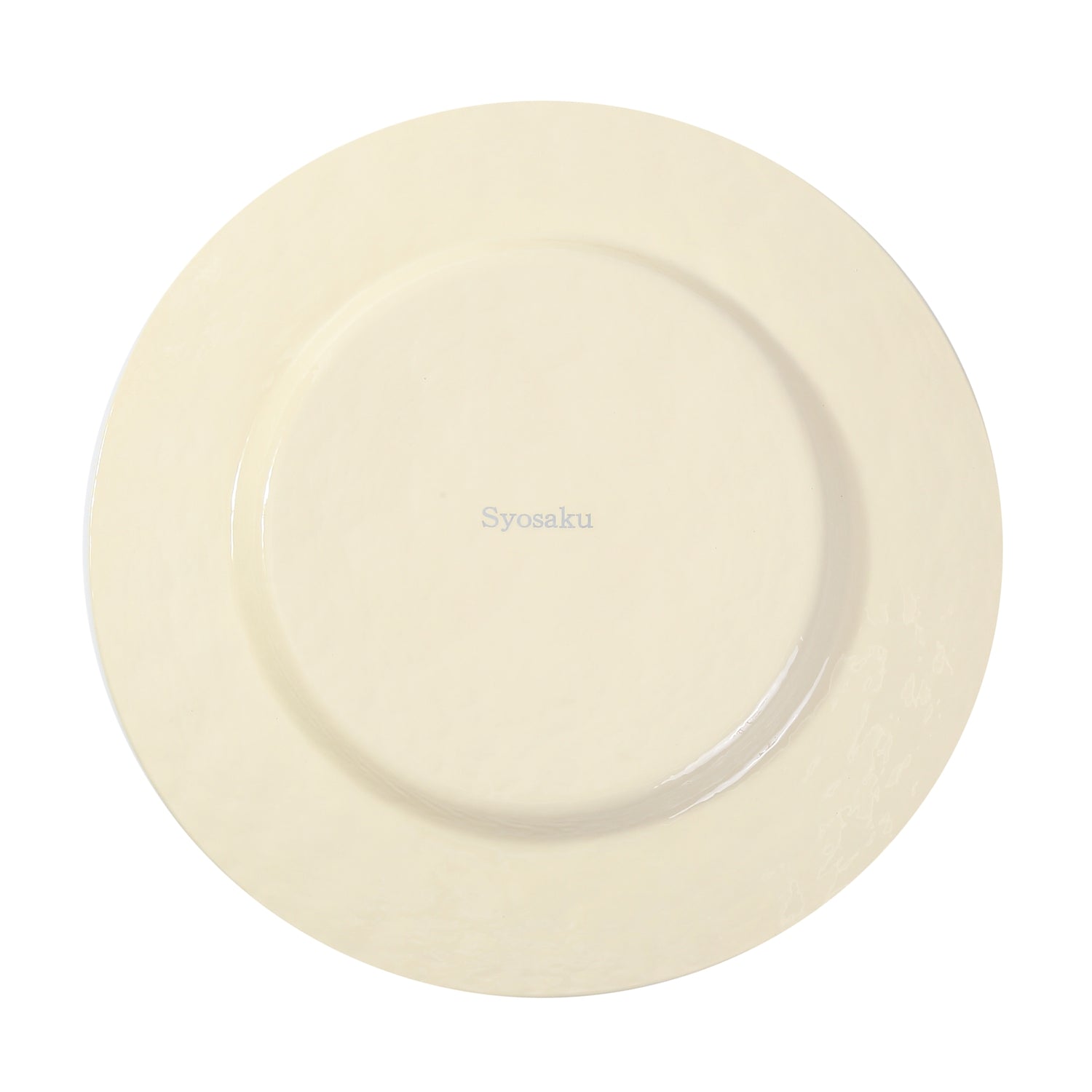 Syosaku Japanese Urushi Glass Dinner Plate 12.5-inch (32cm) Majestic White with Gold Leaf, Dishwasher Safe