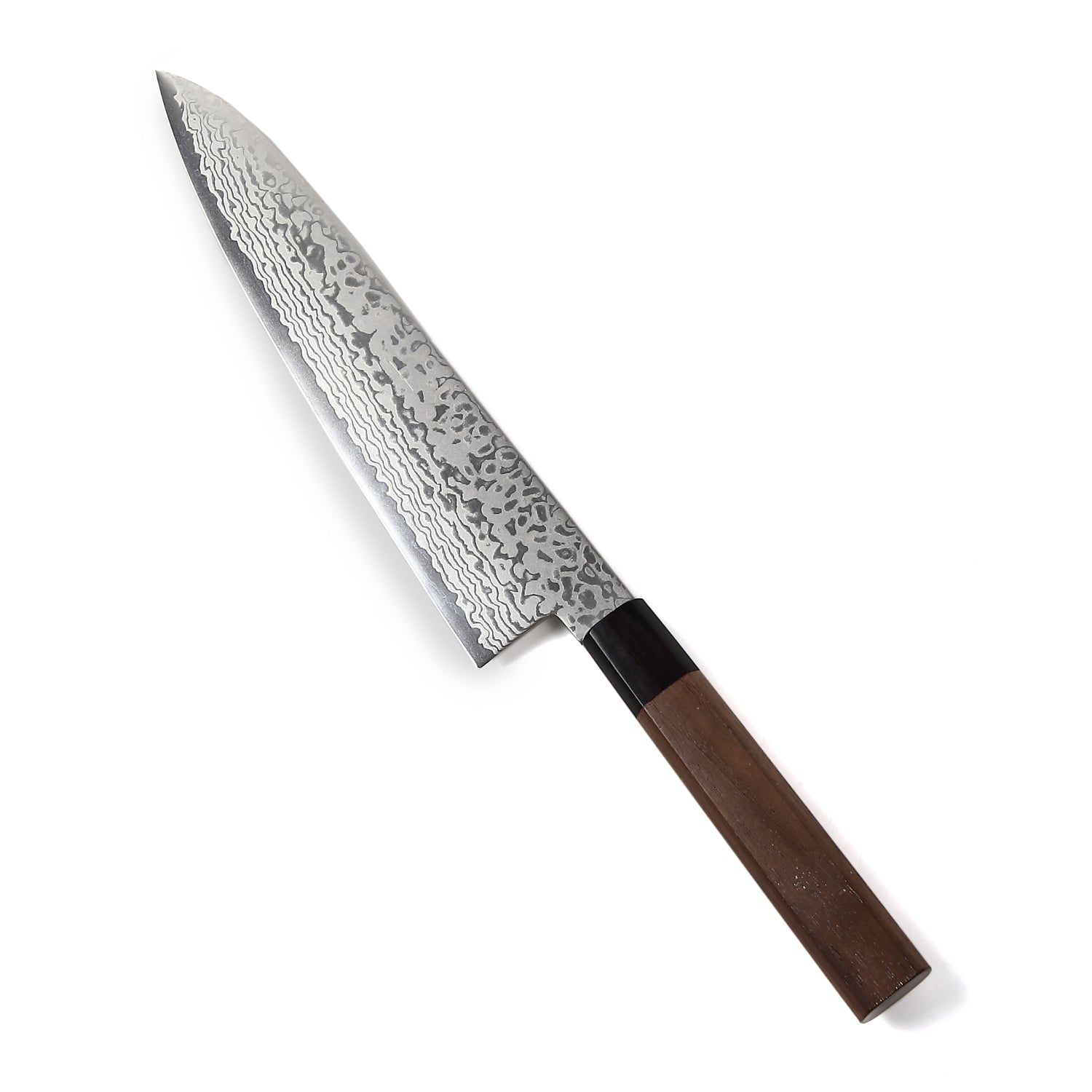 Syosaku Japanese Chef Knife Damascus ZA18 69 Layer Octagonal Walnut Handle, Gyuto 9.5-inch (240mm)