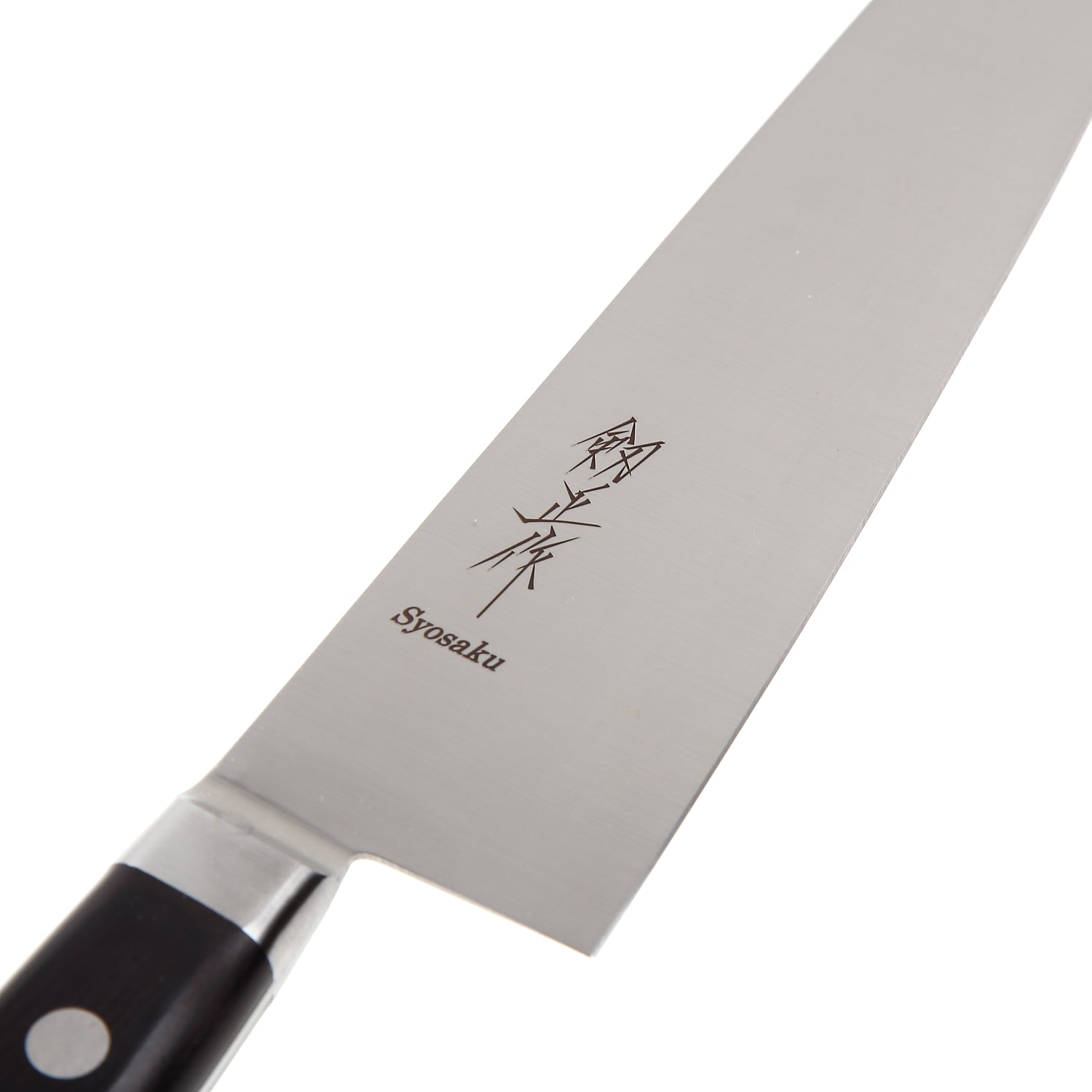 Syosaku Japanese Chef Knife INOX AUS-8A Stainless Steel Black Pakkawood Handle, Gyuto 8.3-inch (210mm)