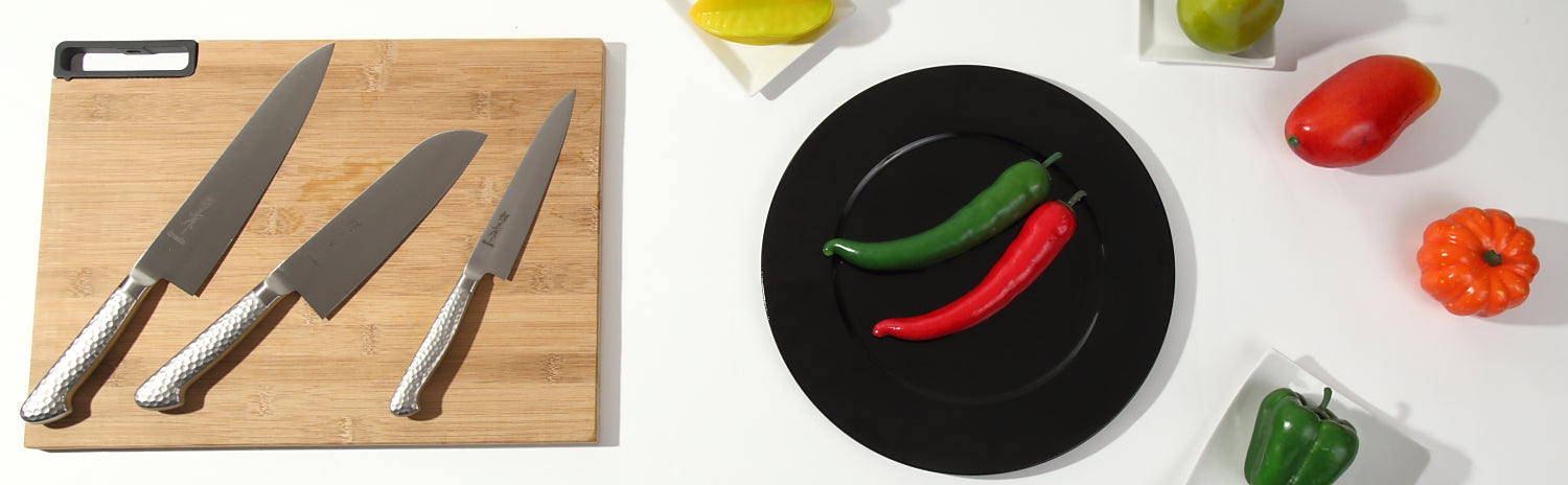 Syosaku Japanese Multi Purpose Best Sharp Kitchen Chef Knife INOX AUS-8A Stainless Steel Integrated Handle, Santoku 7-inch (180mm) - Syosaku-Japan