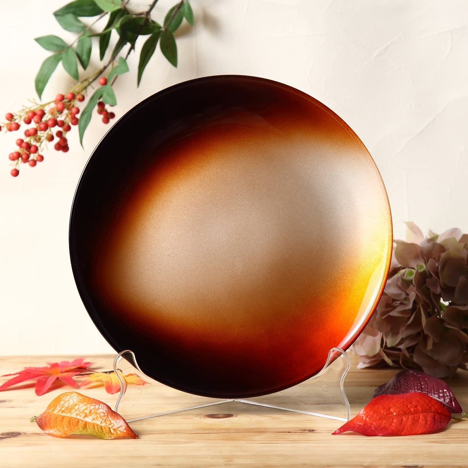 Syosaku-Japan Urushi Glass Plates in Gradation Colors