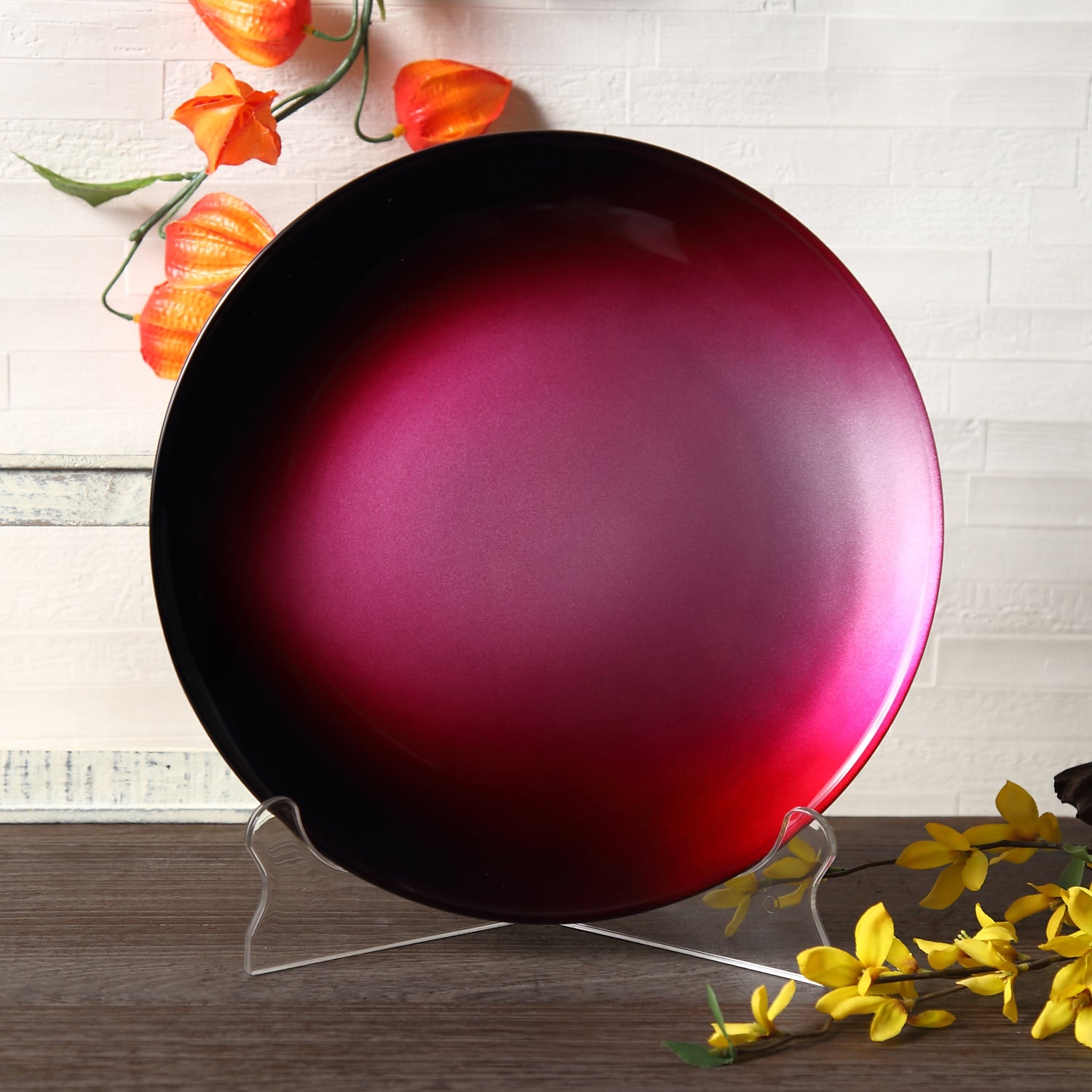 Syosaku-Japan Urushi Glass Plates in Gradation Colors