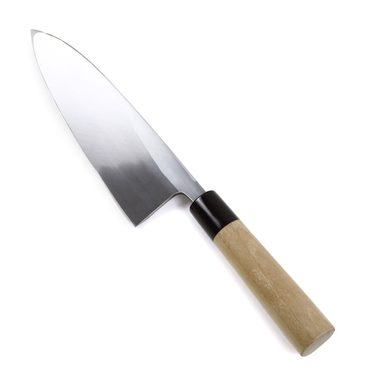 Syosaku Japanese Sushi Fillet Best Sharp Kitchen Chef Knife Shiroko(White Steel)-No.2 D-Shape Magnolia Wood Handle, Deba 8.3-inch (210mm) - Syosaku-Japan