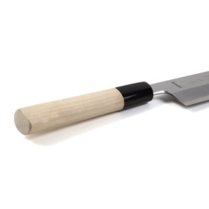 Syosaku Japanese Sushi Vegetable Best Sharp Kitchen Chef Knife Shiroko(White Steel) No.2 D-Shape Magnolia Wood Handle, Edo Usuba 6.5-inch (165mm) - Syosaku-Japan