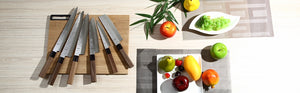Syosaku Japanese Petty Best Sharp Kitchen Chef Knife Hammered Damascus VG-10 46 Layer Octagonal Walnut Handle, 6-inch (150mm) - Syosaku-Japan