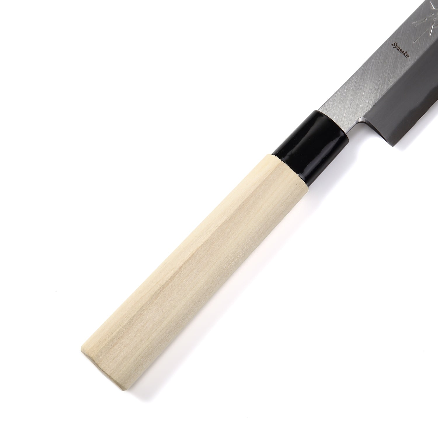 Syosaku Japanese Sushi Sashimi Best Sharp Kitchen Chef Knife Kigami(Yellow Steel)-No.2 D-Shape Magnolia Wood Handle, Yanagiba 13-inch (330mm) - Syosaku-Japan