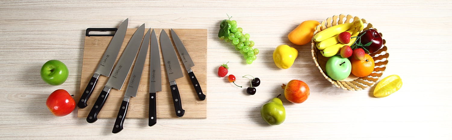 Syosaku Japanese Sujihiki Best Sharp Kitchen Chef Knife INOX AUS-8A Stainless Steel Black Pakkawood Handle, Slicer 9.5-inch (240mm) - Syosaku-Japan