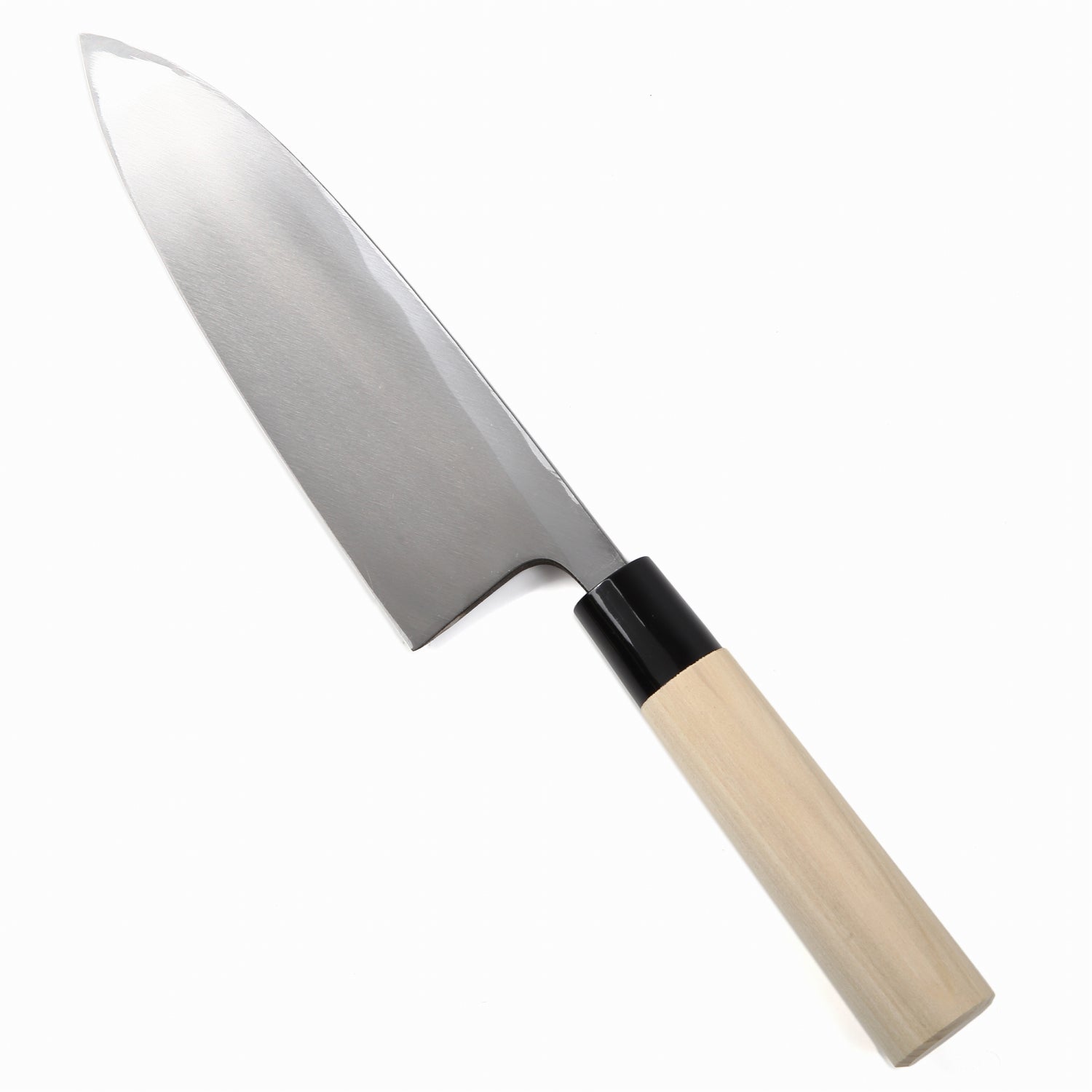 Syosaku Japanese Sushi Fillet Best Sharp Kitchen Chef Knife Kigami(Yellow Steel)-No.2 D-Shape Magnolia Wood Handle, Deba 7-inch (180mm) - Syosaku-Japan