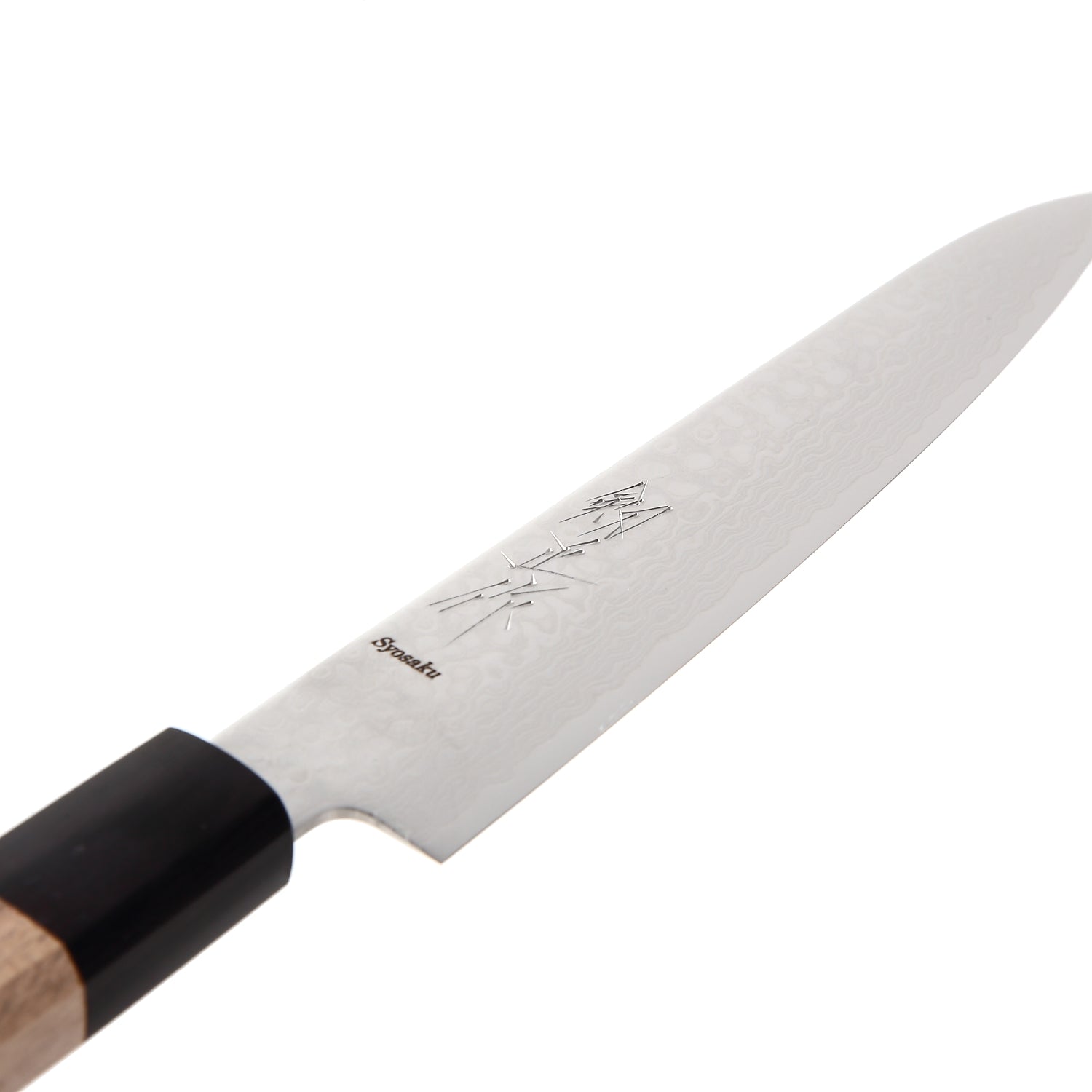 Syosaku Japanese Petty Knife Damascus ZA18 69 Layer Octagonal Walnut Handle, 6-Inch (150mm)