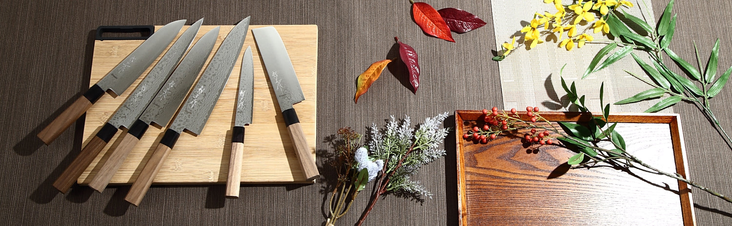 Syosaku Japanese Best Sharp Kitchen Chef Knife Damascus ZA18 69 Layer Octagonal Walnut Handle, Gyuto 9.5-inch (240mm) - Syosaku-Japan