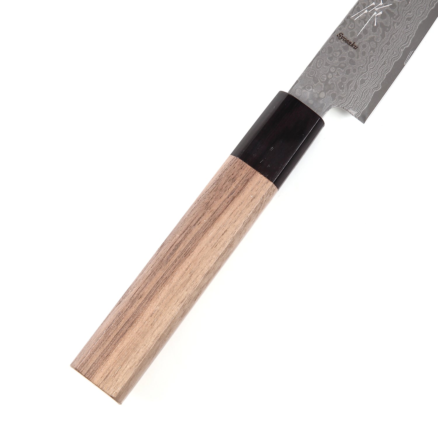 Syosaku Japanese Petty Best Sharp Kitchen Chef Knife Damascus ZA18 69 Layer Octagonal Walnut Handle, 6-inch (150mm) - Syosaku-Japan