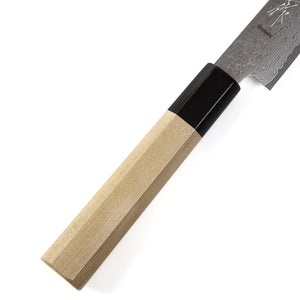 Syosaku Japanese Petty Best Sharp Kitchen Chef Knife Damascus ZA18 69 Layer Octagonal Magnolia Wood Handle, 6-inch (150mm) - Syosaku-Japan